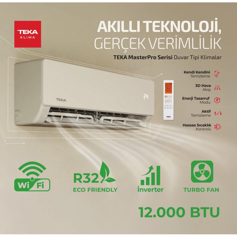 Teka MasterPro Serisi 12000 BTU Split Klima